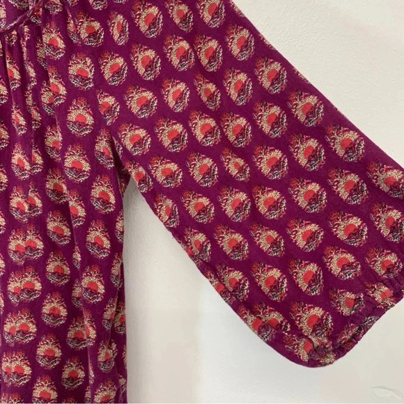 Lucky Brand Womans Top Medium Lot American Eagle Maroon Print Lightweight 2012 - Picture 4 of 12